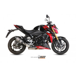 MIVV Suzuki Gsx-s 1000 2015 Suono Sport Slip-on RVS met Carbon eindkap