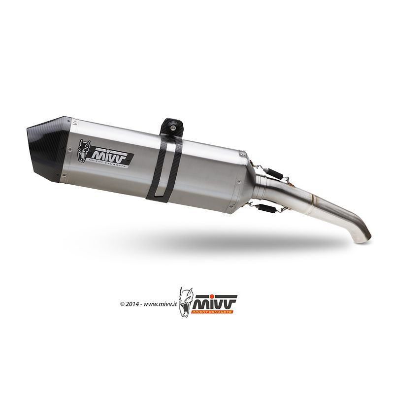 MIVV Suzuki Gsf 1250 bandit 2007 2016 Speed Edge Sport Slip-on RVS met Carbon eindkap