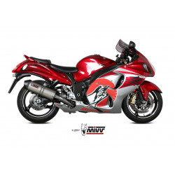 MIVV Suzuki GSX-R 1300 hayabusa 2008 Oval Sport 2 slip-on Titanium met Carbon eindkap