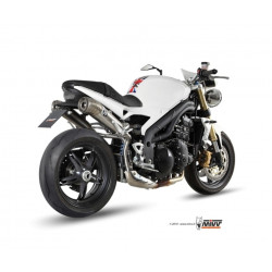 MIVV Triumph Speed triple 2007 2010 Ghibli Sport 2 slip-on RVS (Inox)