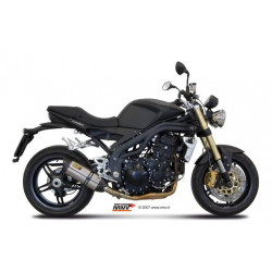 MIVV Triumph Speed triple 2007 2010 Suono Sport Slip-on RVS met Carbon eindkap