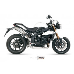 MIVV Triumph Speed triple 2011 2015 Ghibli Sport 2 slip-on RVS (Inox)