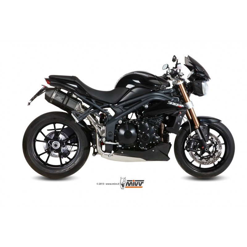 MIVV Triumph Speed triple 2011 2015 Speed Edge Sport 2 slip-on Steel black