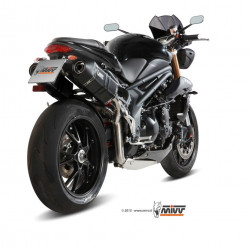MIVV Triumph Speed triple 2011 2015 Speed Edge Sport 2 slip-on Steel black