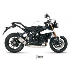 MIVV Triumph Speed triple 2011 2015 Suono Sport Slip-on RVS met Carbon eindkap