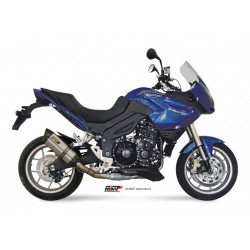 MIVV Triumph Tiger 1050 2007 2013 Suono Sport Slip-on RVS met Carbon eindkap