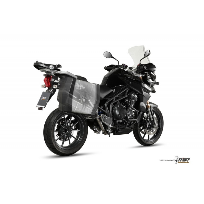 MIVV Triumph Tiger explorer 1200 2012 2015 Speed Edge Sport Slip-on RVS met Carbon eindkap