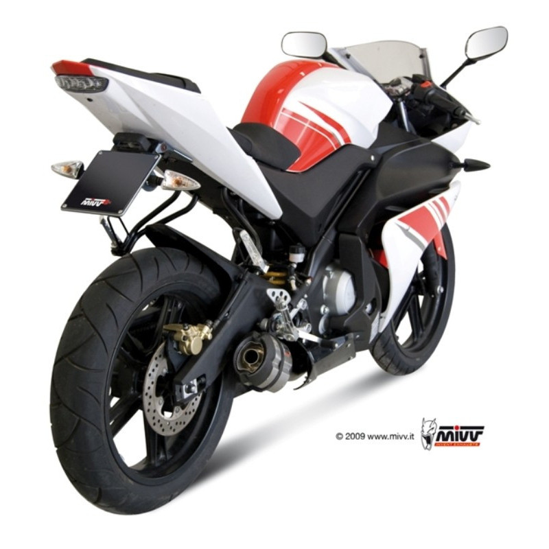 MIVV Yamaha Yzf r125 2008 2013 Suono Sport Imp. compl./full sys. 1x1 RVS met Carbon eindkap