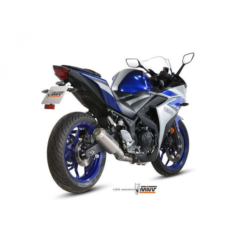 MIVV Yamaha Yzf r25 2015 Mk3 Power steel Imp. compl./full sys. 1x1 RVS (Inox)