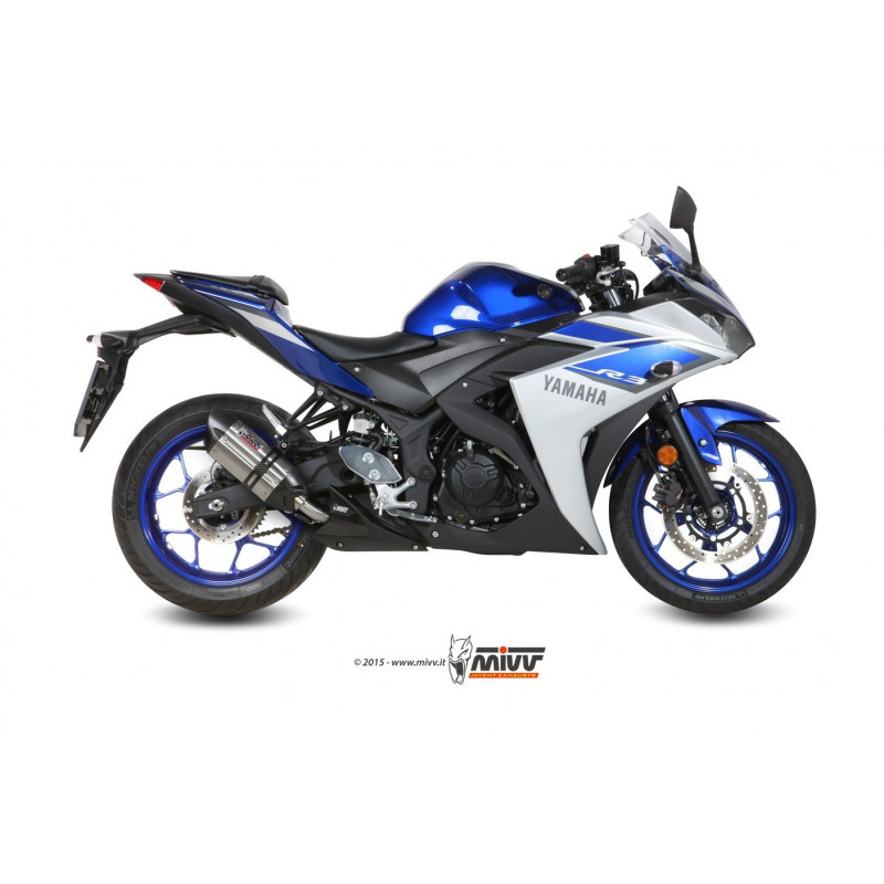 MIVV Yamaha Yzf r25 2015 Suono Sport Slip-on RVS met Carbon eindkap