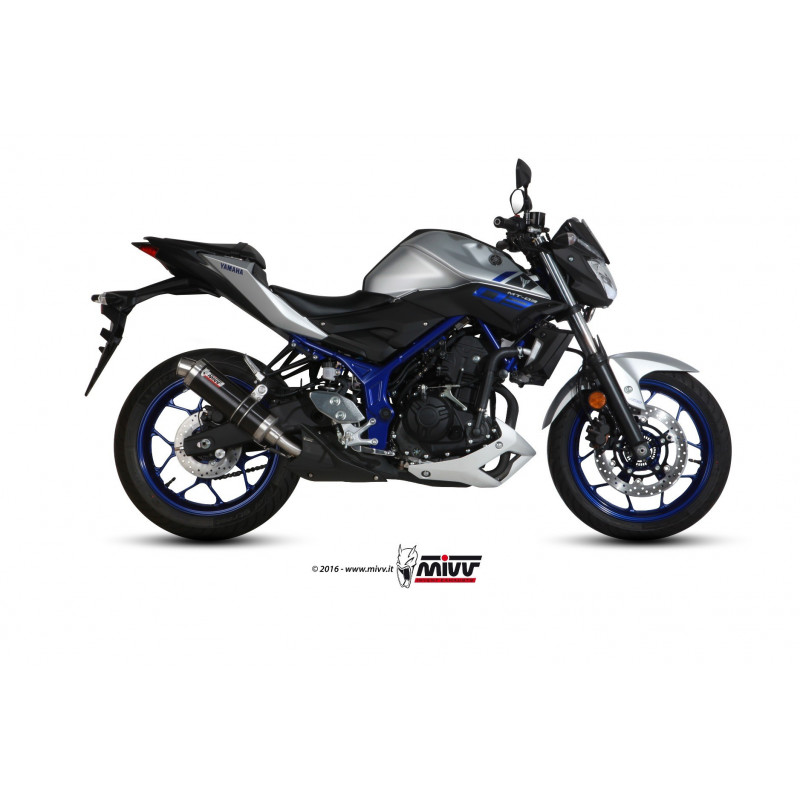 MIVV Yamaha Mt-03 2016 GP Sport Slip-on Steel black
