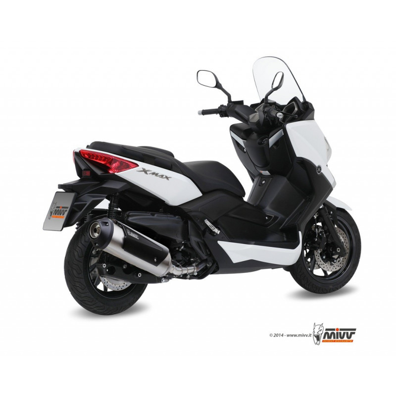 MIVV Yamaha X-max 400 2013 2016 - Urban Slip-on RVS (Inox)