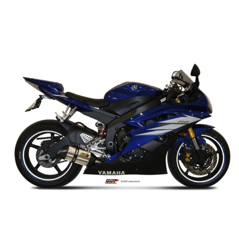 MIVV Yamaha Yzf 600 r6 2006 2016 Suono Sport Slip-on RVS met Carbon eindkap