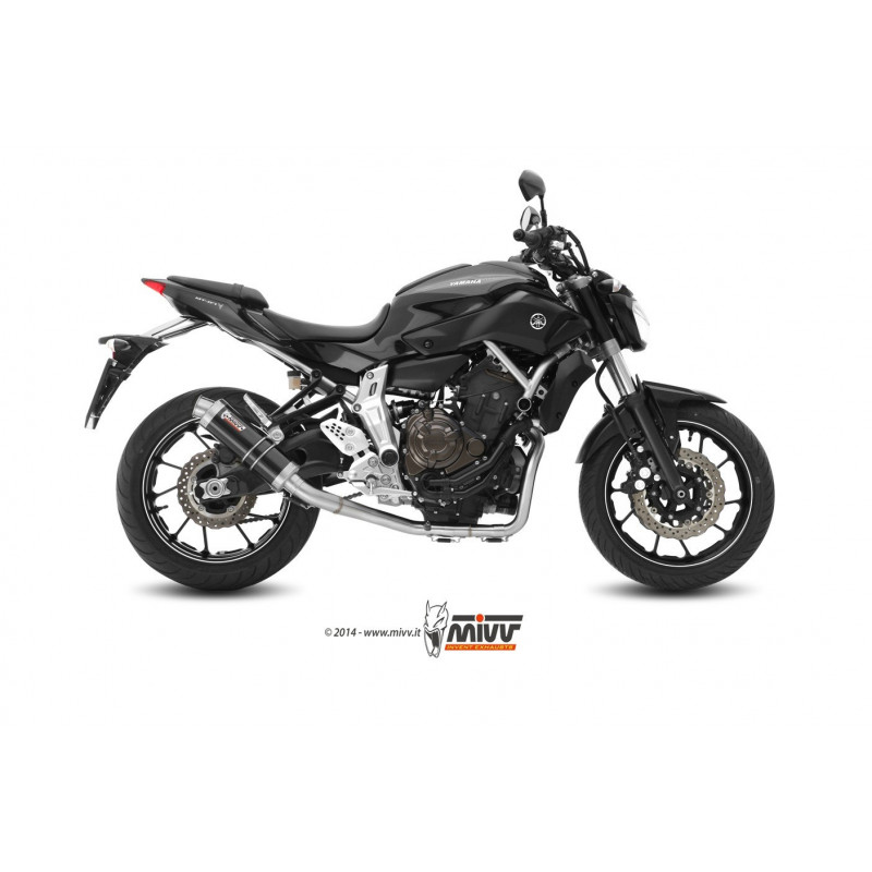 MIVV Yamaha Mt-07 2014 GP Sport Imp. compl./full sys. 2x1 Steel black