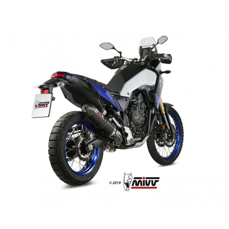 MIVV Yamaha Tenere 700 2019 Oval Sport Slip-on Carbon met Carbon eindkap