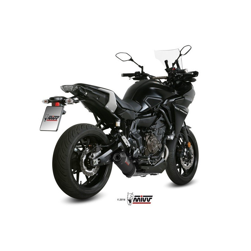 MIVV Yamaha Tracer 700 / gt 2016 2019 Oval Sport Imp. compl./full sys. 2x1 Carbon met Carbon eindkap