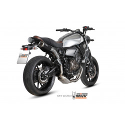 MIVV Yamaha Xsr 700 2016 Ghibli Sport Imp. compl./full sys. 2x1 Inox Keramisch zwart RVS