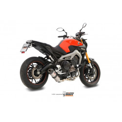 MIVV Yamaha Mt-09 2013 Oval Sport Imp. compl./full sys. 3x1 Titanium met Carbon eindkap
