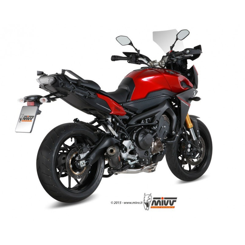 MIVV Yamaha Tracer 900 / tracer 900 gt 2015 Oval Sport Imp. compl./full sys. 3x1 Carbon met Carbon eindkap