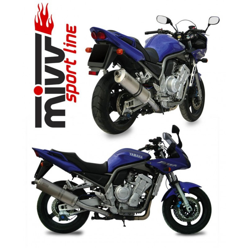 MIVV Yamaha Fzs 1000 fazer 2001 2005 Oval Sport Slip-on RVS (Inox)