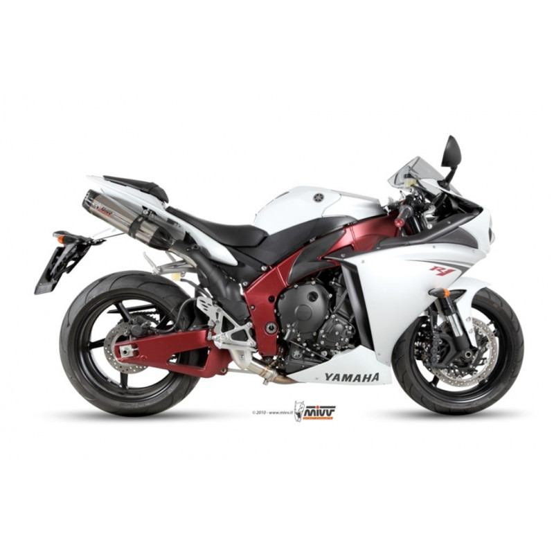 MIVV Yamaha Yzf 1000 r1 2009 2014 Suono Sport 2 slip-on RVS met Carbon eindkap
