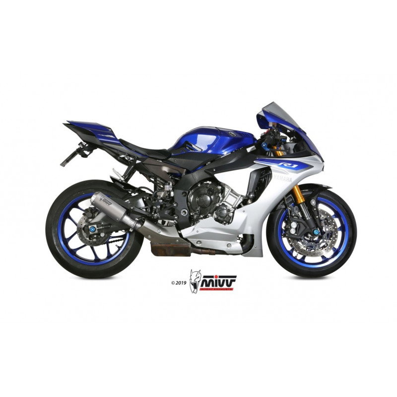 MIVV Yamaha Yzf 1000 r1 2015 Mk3 Sport Slip-on RVS (Inox)