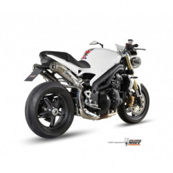 MIVV Triumph Speed triple 2007 2010 Ghibli Sport 2 slip-on RVS (Inox)