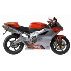 MIVV Aprilia Rsv 1000 2004 2008 Oval Sport 2 slip-on Titanium met Carbon eindkap