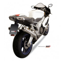 MIVV Aprilia Rsv 1000 2004 2008 X-Cone Sport 2 slip-on RVS (Inox)