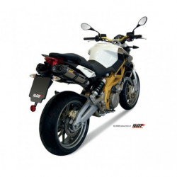 MIVV Aprilia Shiver 750 2008 2016 Suono Sport 2 slip-on RVS met Carbon eindkap
