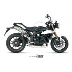 MIVV Triumph Speed triple 2011 2015 Ghibli Sport 2 slip-on RVS (Inox)
