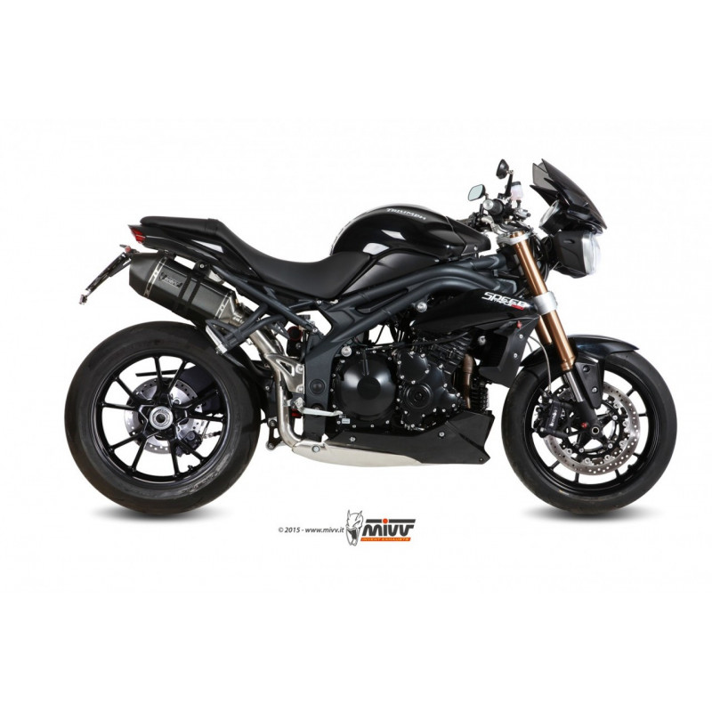 MIVV Triumph Speed triple 2011 2015 Speed Edge Sport 2 slip-on Steel black