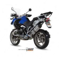 MIVV Bmw R 1200 gs / adventure 2004 2007 Speed Edge Sport Slip-on RVS met Carbon eindkap