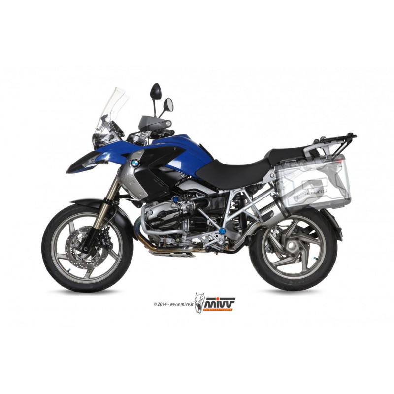 MIVV Bmw R 1200 gs / adventure 2008 2009 Speed Edge Sport Slip-on RVS met Carbon eindkap