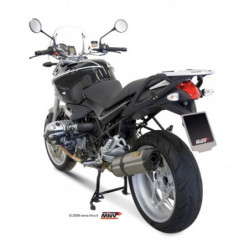 MIVV Bmw R 1200 r 2008 2010 Suono Sport Slip-on RVS met Carbon eindkap