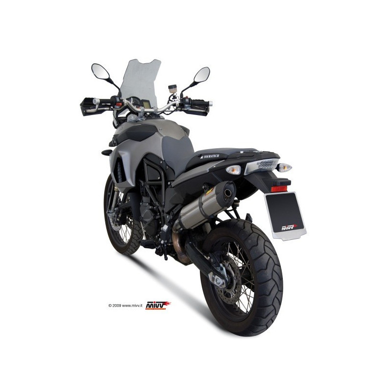 MIVV Bmw F 650 gs 2008 2012 Suono Sport Slip-on RVS met Carbon eindkap