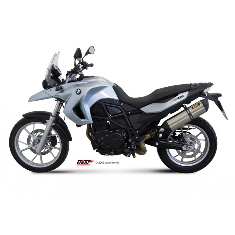 MIVV Bmw F 650 gs 2008 2012 Suono Sport Slip-on RVS met Carbon eindkap