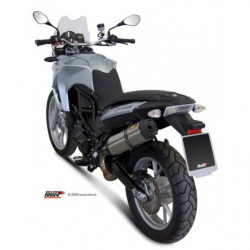 MIVV Bmw F 650 gs 2008 2012 Suono Sport Slip-on RVS met Carbon eindkap