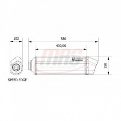 MIVV Bmw F 650 gs 2008 2012 Speed Edge Sport Slip-on Steel black