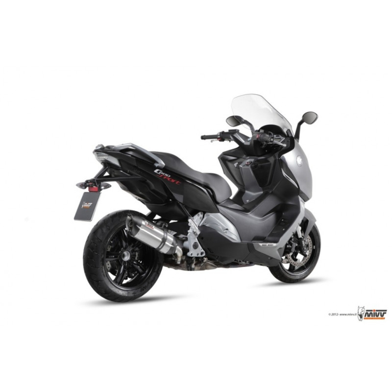MIVV Bmw C 600 sport 2012 2015 Suono Sport Slip-on RVS met Carbon eindkap