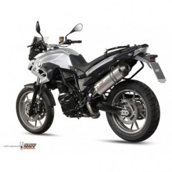 MIVV Bmw F 700 gs 2012 Oval Sport Slip-on Titanium met Carbon eindkap