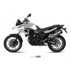 MIVV Bmw F 700 gs 2012 Oval Sport Slip-on Titanium met Carbon eindkap
