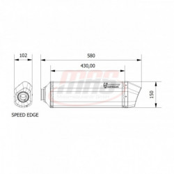 MIVV Bmw R 1200 gs / adventure 2013 2018 Speed Edge Sport Slip-on Titanium met Carbon eindkap
