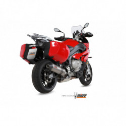 MIVV Bmw S 1000 xr 2015 2019 Oval Sport Slip-on Titanium met Carbon eindkap