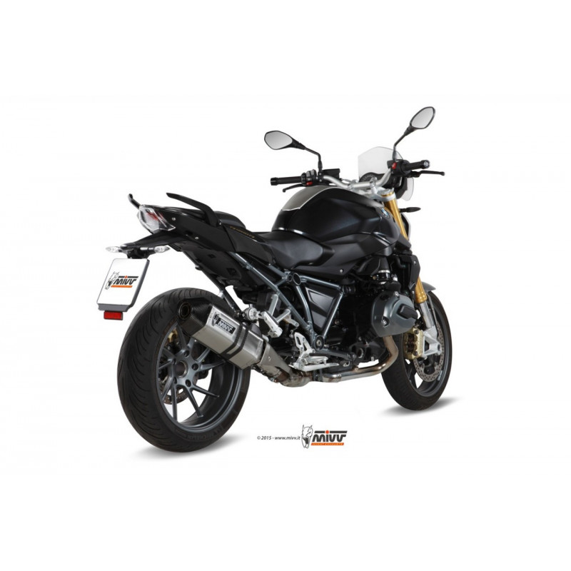 MIVV Bmw R 1200 r / rs 2015 Speed Edge Sport Slip-on RVS met Carbon eindkap