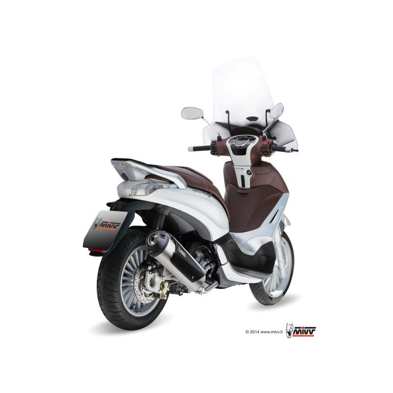 MIVV Piaggio Beverly 125 2010 2012 - Urban Imp. compl./full sys. 1x1 RVS (Inox)