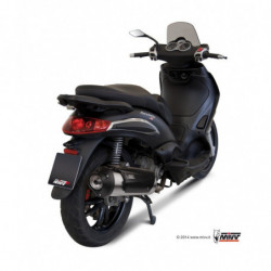MIVV Piaggio Beverly 250 2004 2007 - Urban Imp. compl./full sys. 1x1 RVS (Inox)