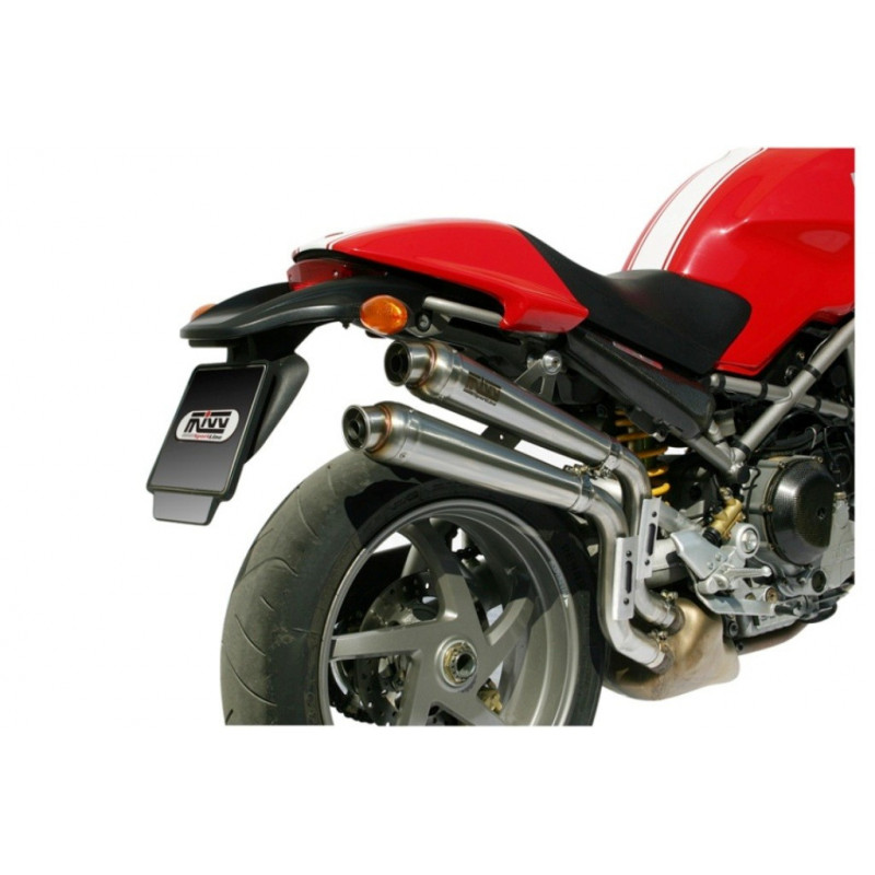 MIVV Ducati Monster s2r 800 2005 2007 X-Cone Sport 2 slip-on RVS (Inox)