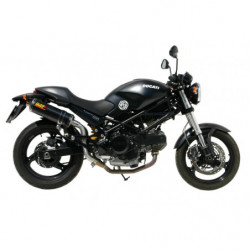 MIVV Ducati Monster 695 2006 2008 Oval Sport 2 slip-on RVS (Inox)
