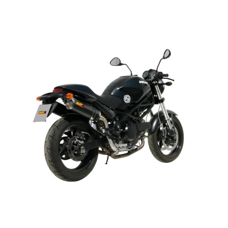 MIVV Ducati Monster 695 2006 2008 Oval Sport 2 slip-on RVS (Inox)